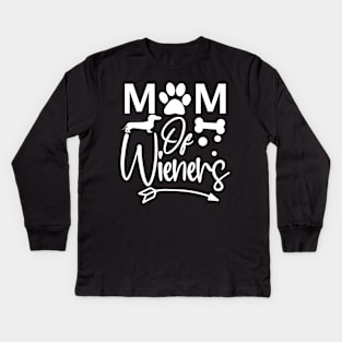 Dog Lover Gift / Mom of Wieners Dachshunds Kids Long Sleeve T-Shirt